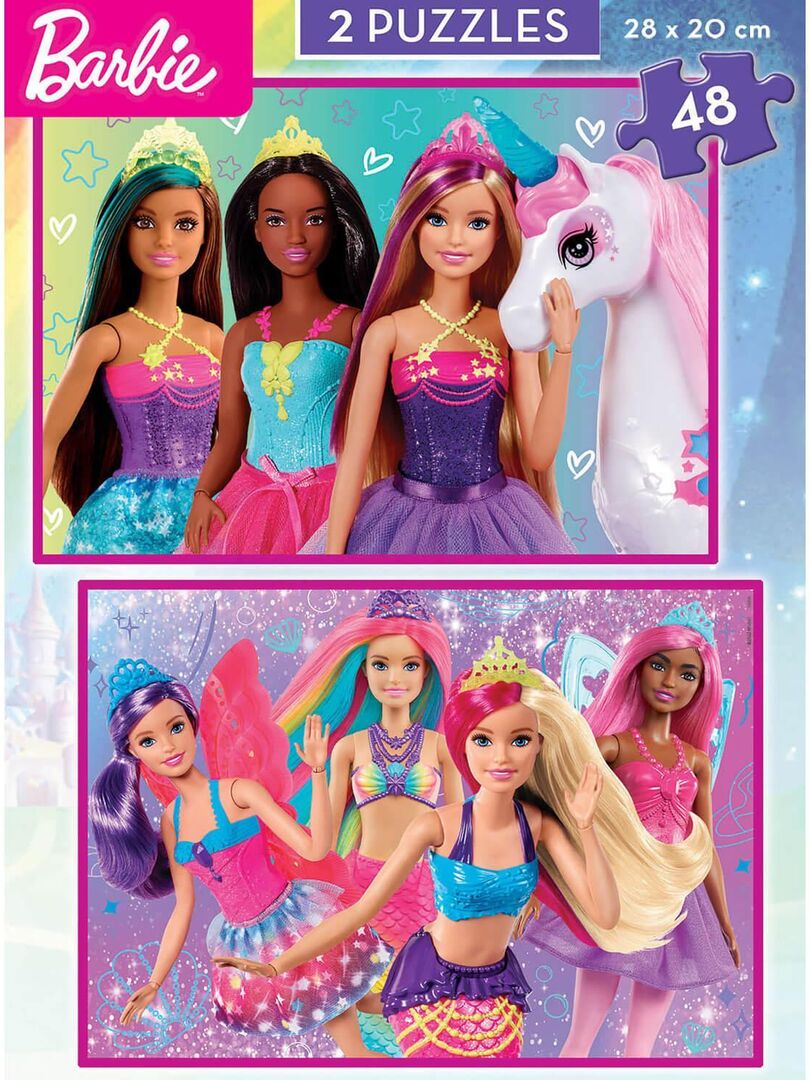 Puzzle 100 pièces XXL : Barbie : Toujours voir le bon côté - N/A - Kiabi -  19.98€