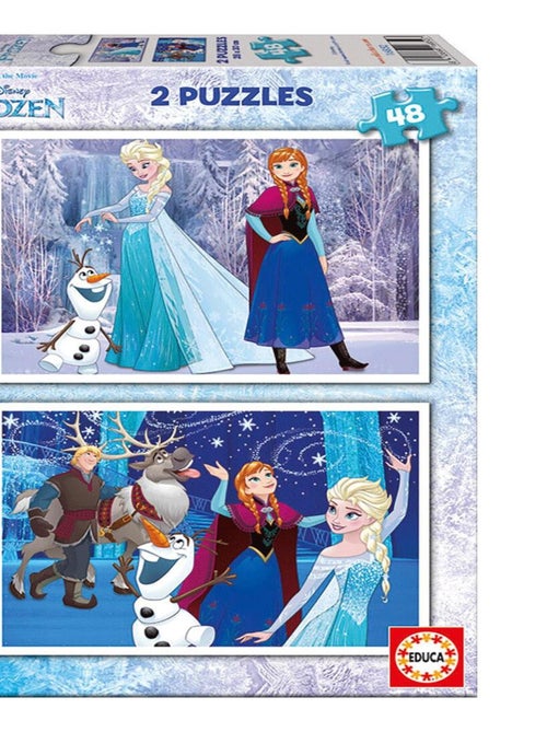 Puzzle 2 x 48 pièces : la Reine des neiges - Kiabi