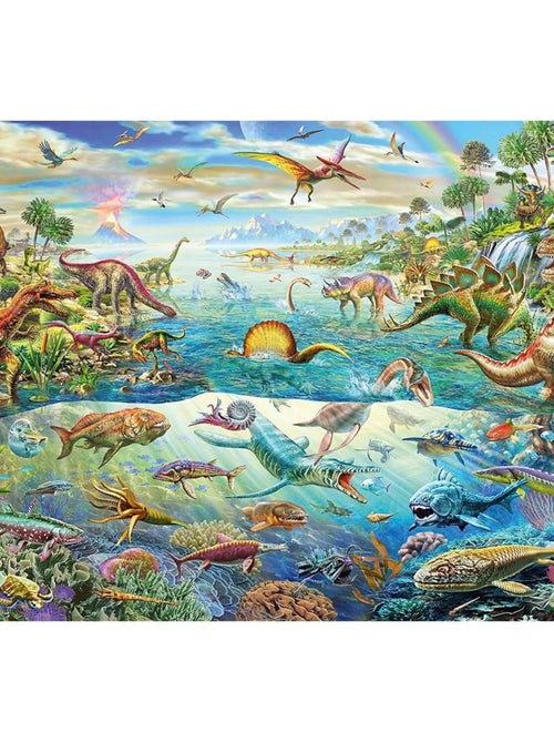 Puzzle 200 pièces : Découvre les dinosaures - Kiabi