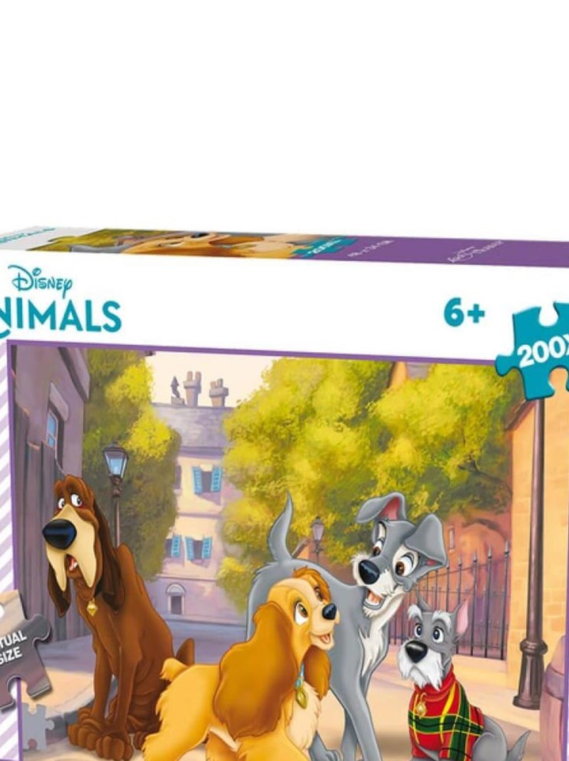 Puzzle 200 pièces XL : Disney - La Belle et le Clochard N/A - Kiabi