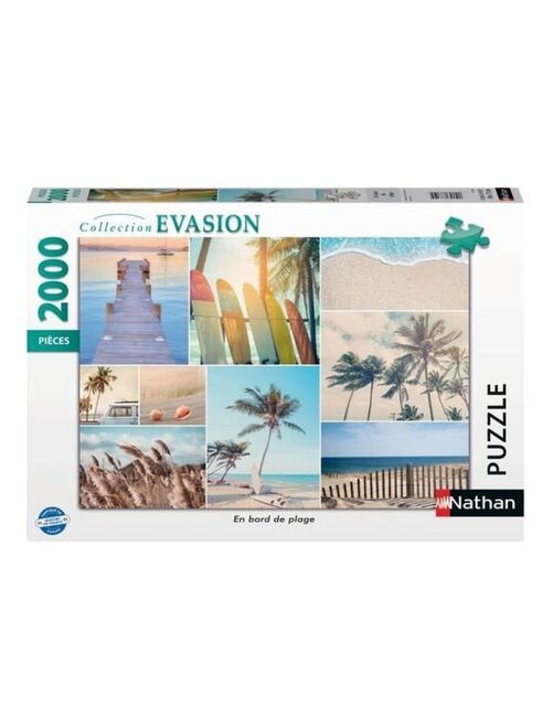 Puzzle 2000 pièces - Nathan - En bord de plage - - NATHAN - Kiabi