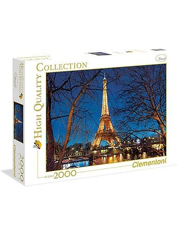 Puzzle 2000 pièces - tour eiffel illuminée - clementoni