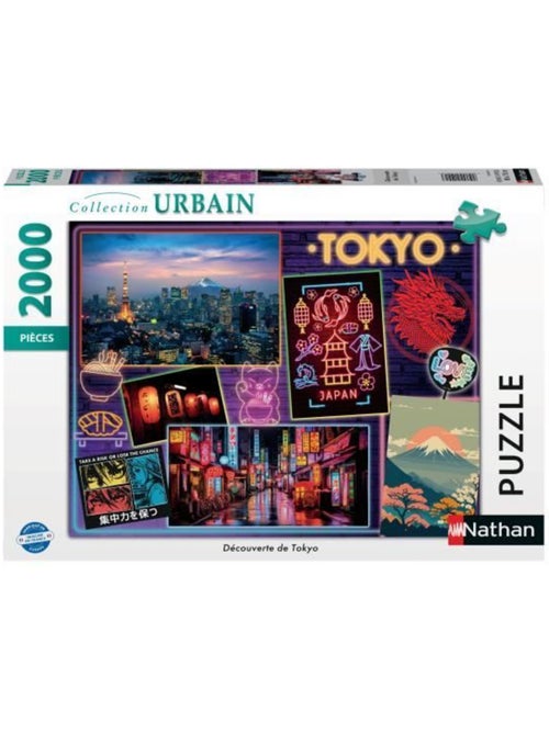 Puzzle 2000 pièces Découverte de Tokyo, Nathan, 12001091, A partir de 14 ans - Kiabi
