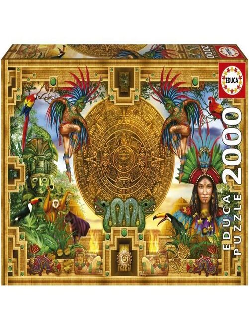 Puzzle 2000 pièces MONTAGE AZTeQUE MAYA - Educa - - Educa - Kiabi