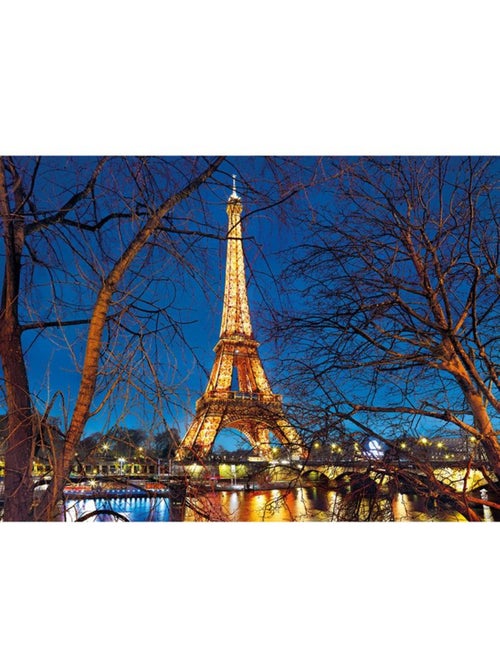 Puzzle 2000 pièces : Tour Eiffel illuminée - Kiabi