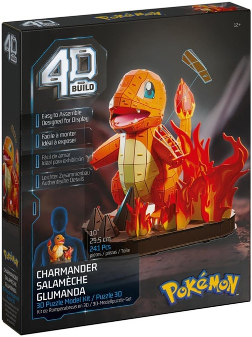 Puzzle 241 Pièces 4D Salamèche Pokémon - Kiabi