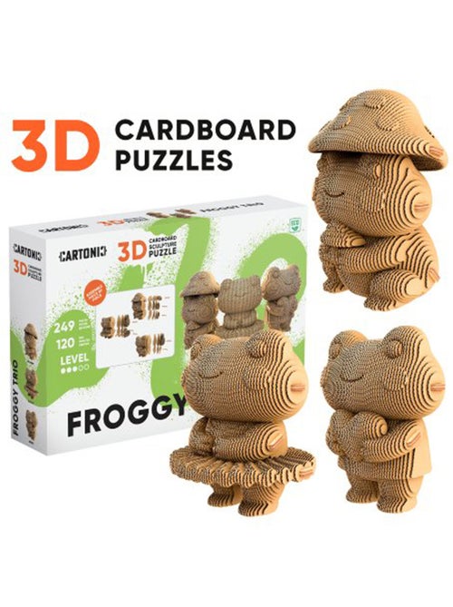 Puzzle 249 pièces 3d trio de grenouilles - Kiabi