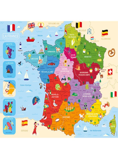 Puzzle 250 pièces : Carte de France - Kiabi