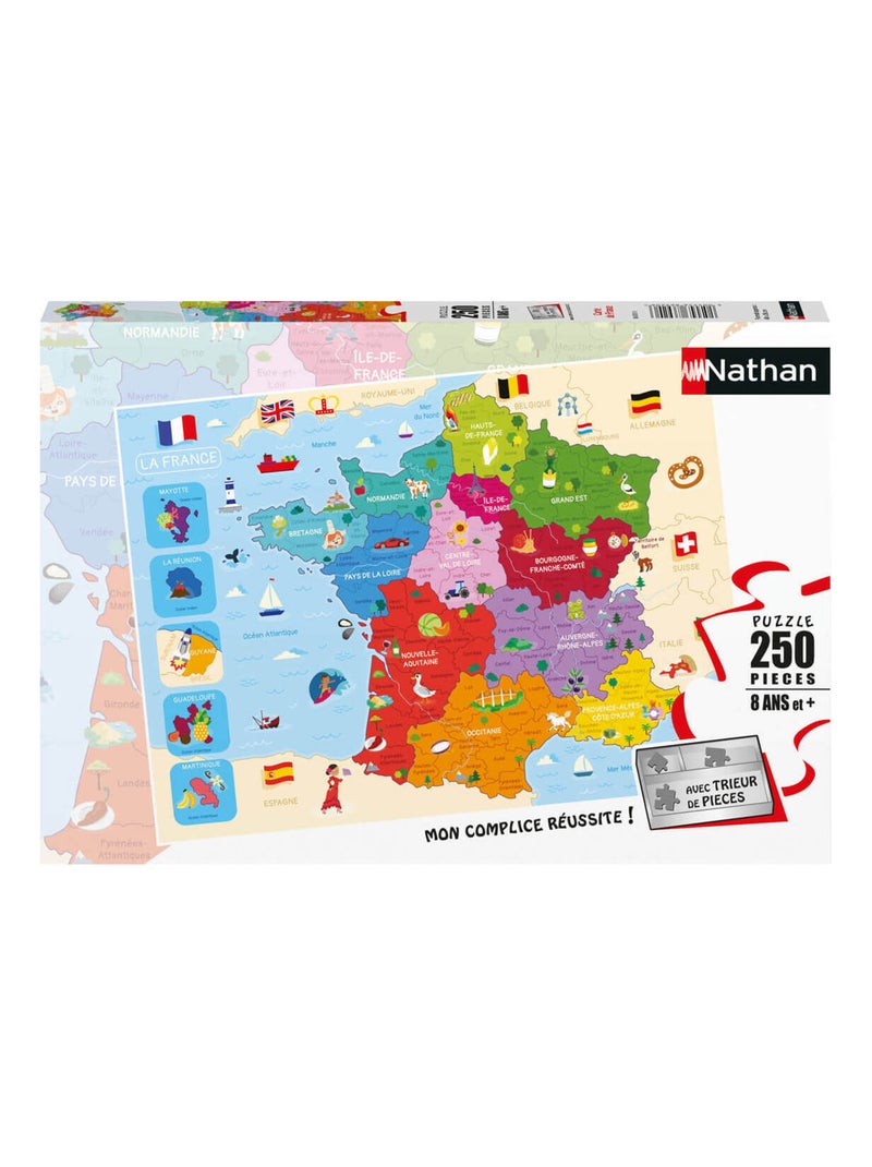 Puzzle 250 pièces : Carte de France N/A - Kiabi