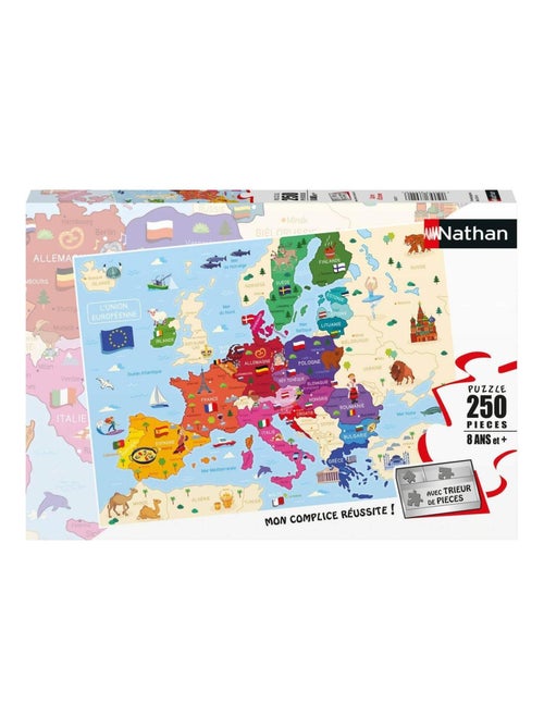 Puzzle 250 pièces  : Carte d'Europe - Kiabi