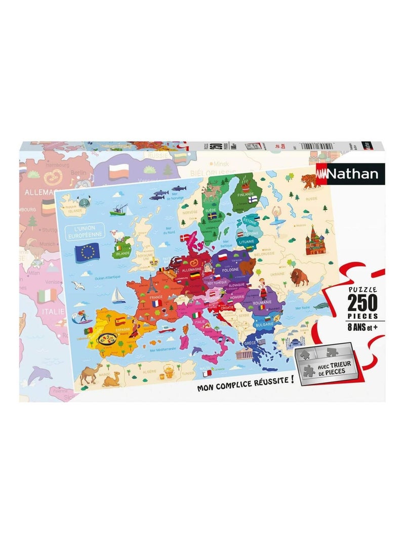 Puzzle 250 pièces  : Carte d'Europe N/A - Kiabi