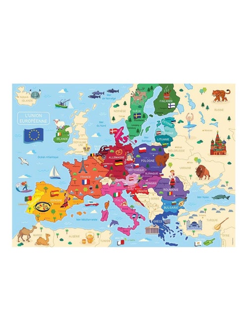 Puzzle 250 pièces  : Carte d'Europe - Kiabi