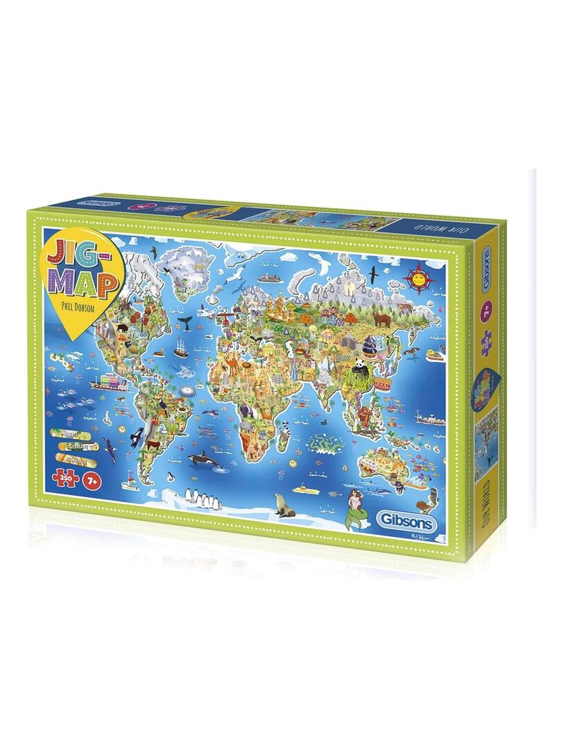 Puzzle 300 pièces : Carte du monde - N/A - Kiabi - 12.56€