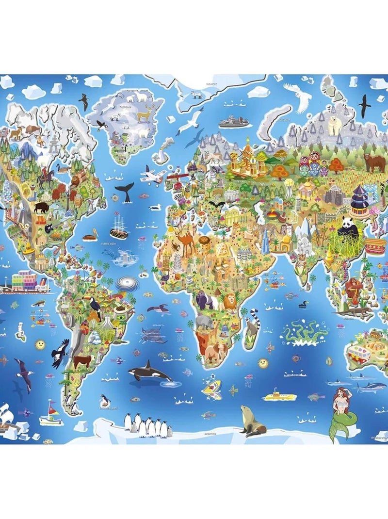Puzzle 250 pièces : Carte du Monde N/A - Kiabi