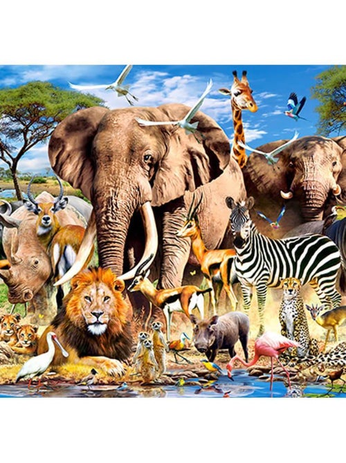 Puzzle 260 pièces : Animaux de la Savane - Kiabi