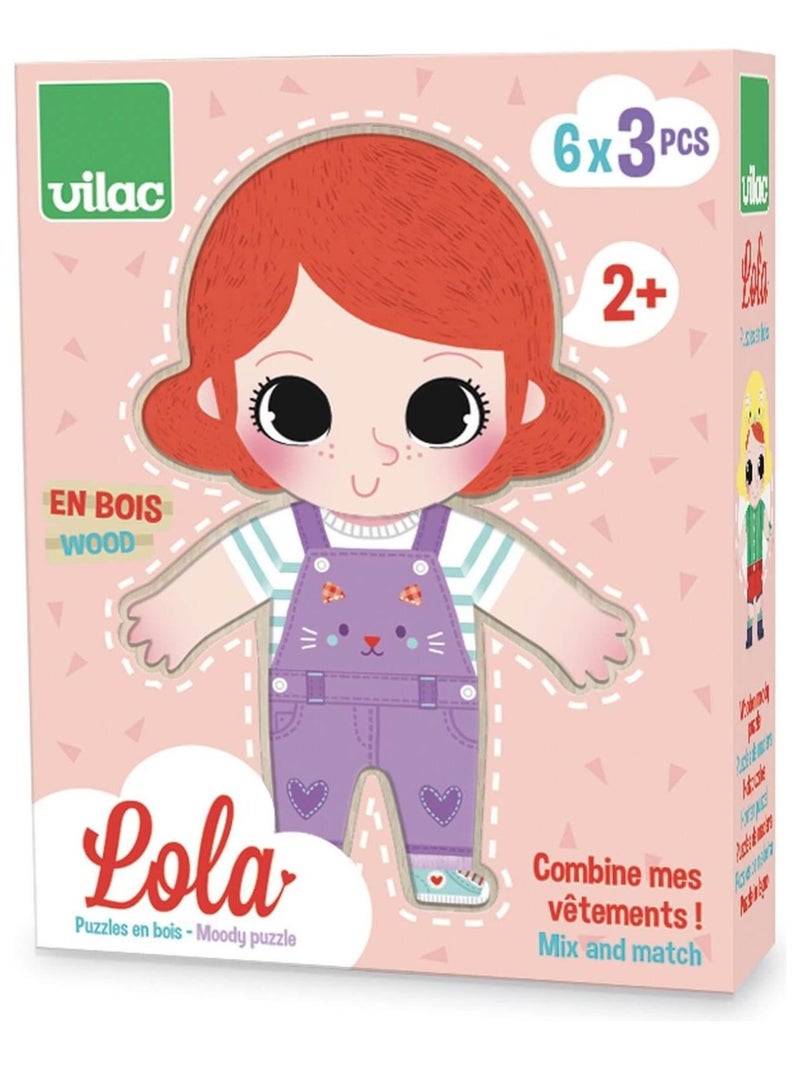 Puzzle 3 pièces : Lola à habiller N/A - Kiabi