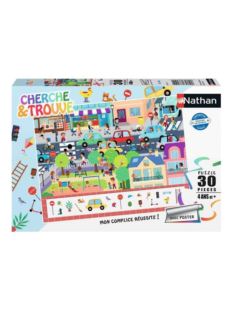 Puzzle 30 pièces :  Cherche Et Trouve : En Ville N/A - Kiabi