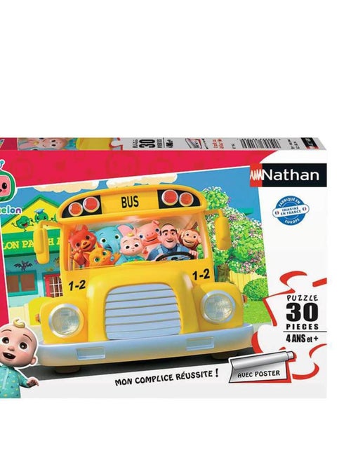 Puzzle 30 pièces : Cocomelon: Dans le bus de Cocomelon - Kiabi