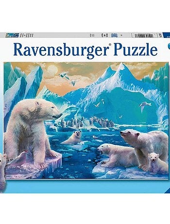 Puzzle 300 pièces XXL : Au royaume des ours polaires - Kiabi