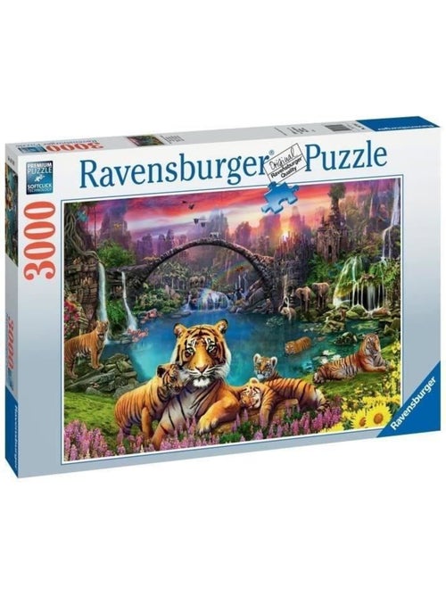 Puzzle 3000 pi?ces - Tigres au lagon - Kiabi