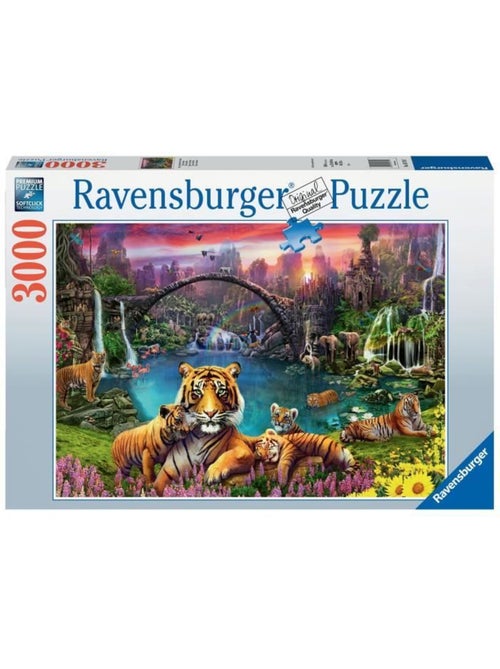Puzzle 3000 pi?ces - Tigres au lagon - Kiabi