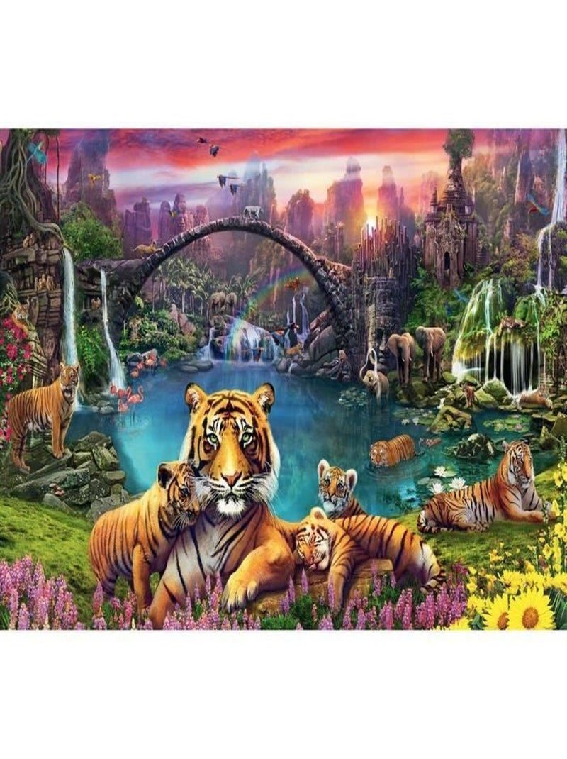 Puzzle 3000 pièces - Tigres au lagon N/A - Kiabi