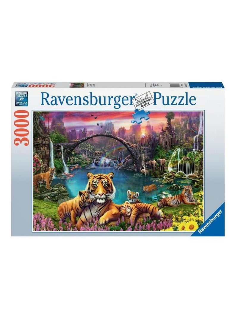 Puzzle 3000 pièces - Tigres au lagon N/A - Kiabi