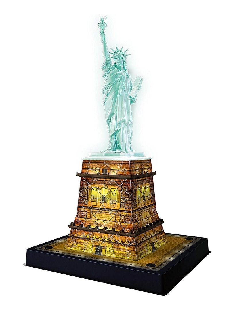 Puzzle 3D 108 pièces : Statue de la Liberté - Night Edition N/A - Kiabi