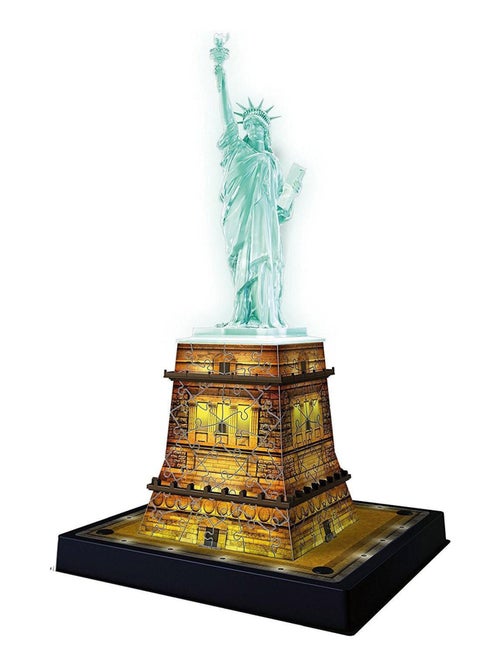 Puzzle 3D 108 pièces : Statue de la Liberté - Night Edition - Kiabi
