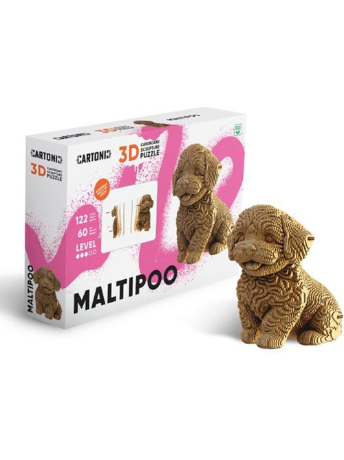 Puzzle 3d 122 pièces chien maltipoo - Kiabi