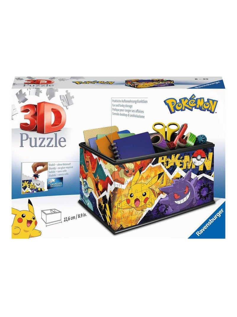 Puzzle 3D 216 pièces : Boite de rangement - Pokémon N/A - Kiabi