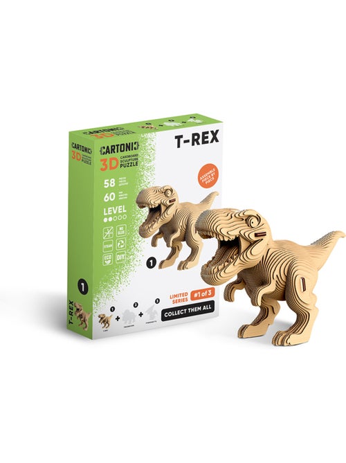 Puzzle 3d 58 pièces t-rex - Kiabi