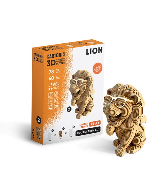 Puzzle 3d 78 pièces lion - Kiabi
