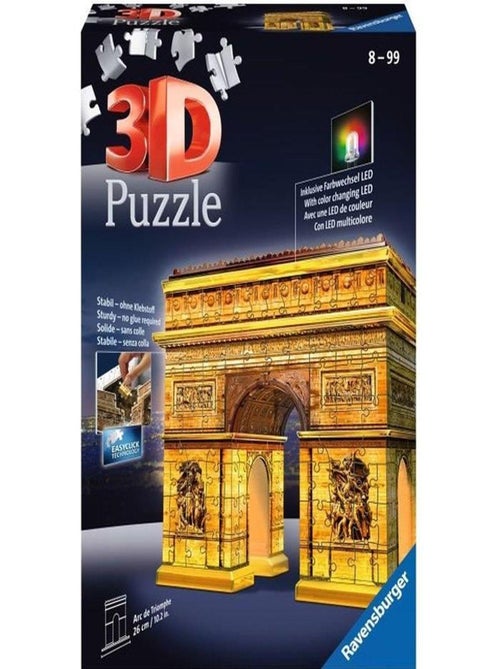 Puzzle 3D Arc de Triomphe illuminé - Ravensburger - Ravensburger - Kiabi