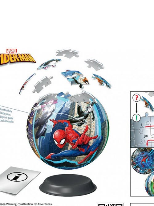 Puzzle 3d ball 72 p spider man - Kiabi