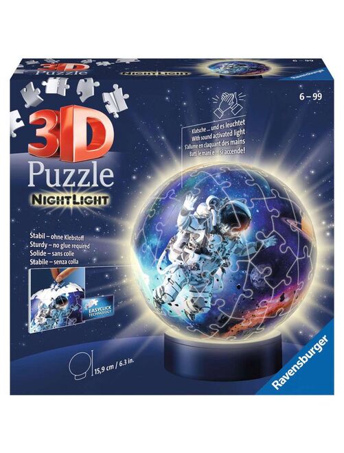 Puzzle 3D Ball 72 pièces illuminé - Les astronautes - Kiabi