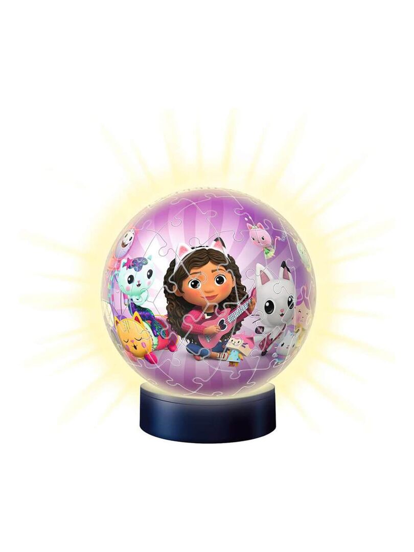 Puzzle 3D Ball 72 pièces illuminé : Gabby et la maison magique