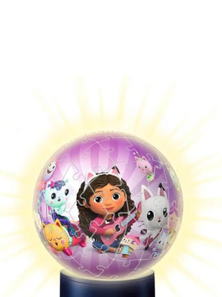 Puzzle 3D Ball 72 pièces illuminé : Gabby et la maison magique, Gabby's Dollhouse