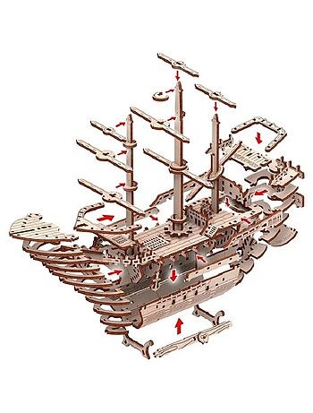 Puzzle 3d bateau pirate