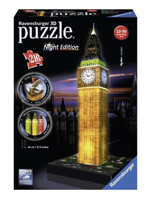 Puzzle 3D Big Ben de nuit - Kiabi