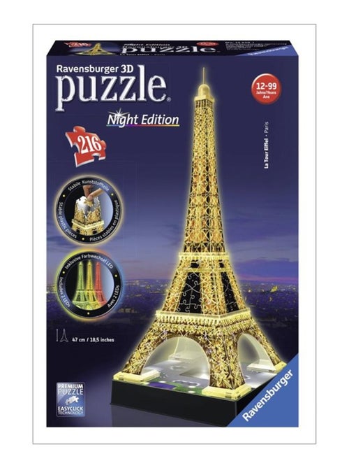 Puzzle 3D Building - Tour Eiffel illuminée - Kiabi