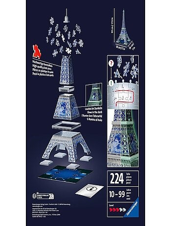 Puzzle 3D Building - Tour Eiffel phosphorescente
