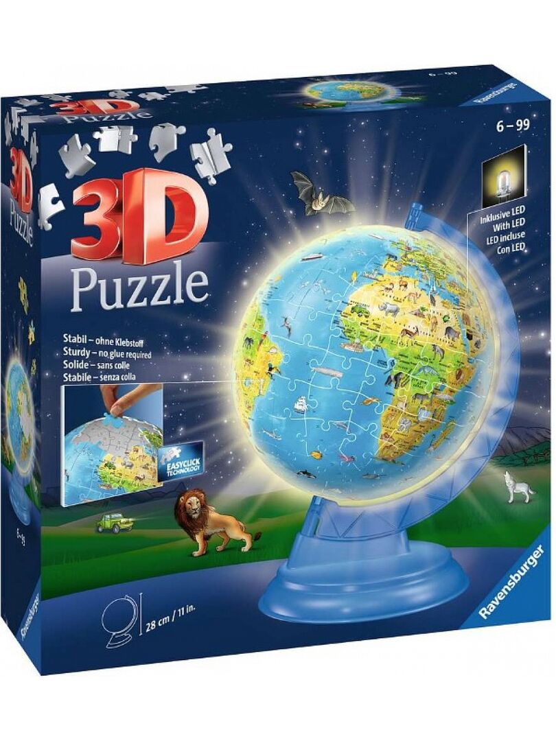 Puzzle 3d Globe Illumine 180p N/A - Kiabi