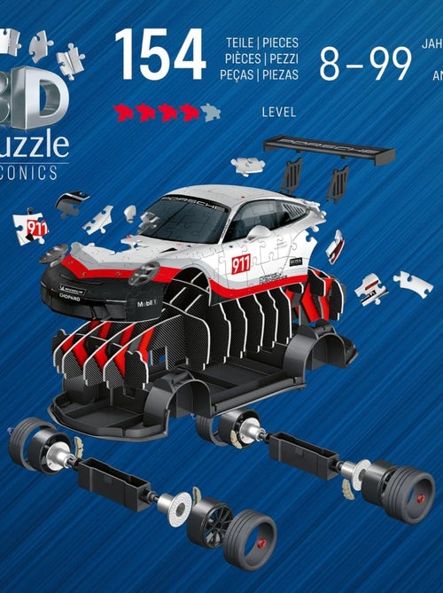 Puzzle 3D Porsche 911 GT3 Cup 108 pcs - Kiabi