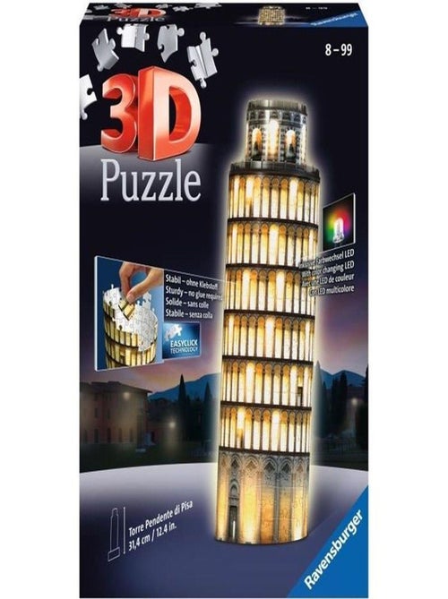 Puzzle 3D Tour de Pise illuminée - Ravensburger - - Ravensburger - Kiabi