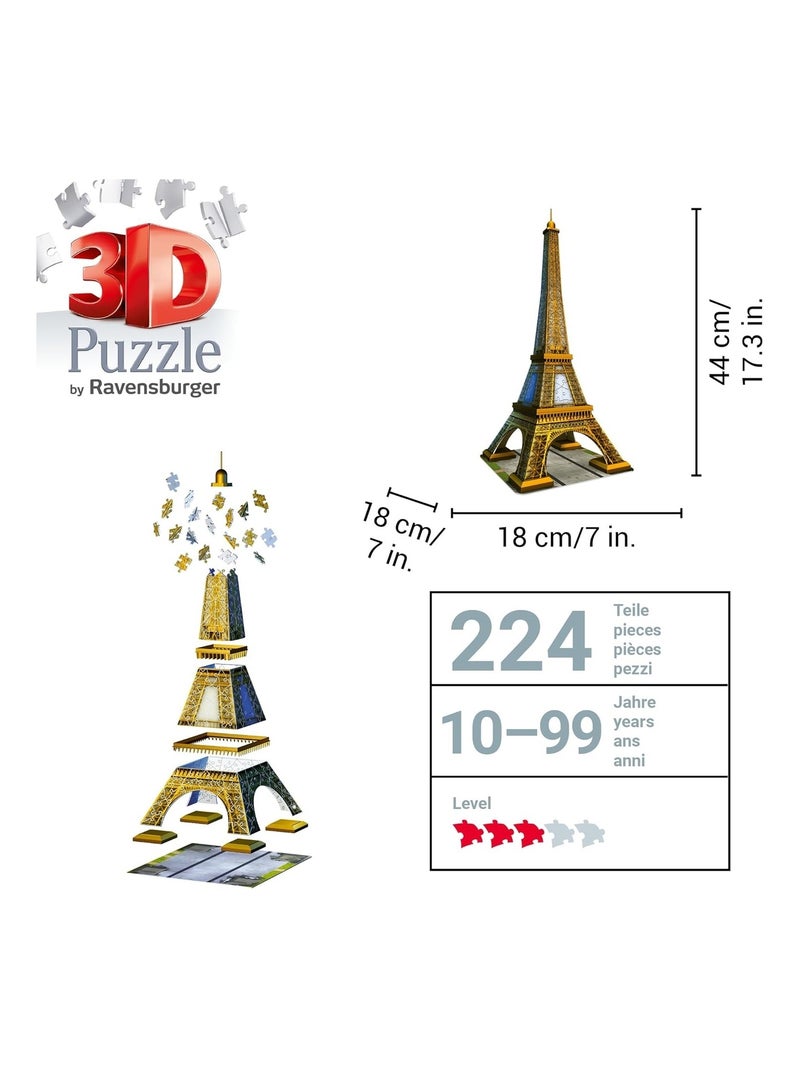 Puzzle 3D Tour Eiffel 216 pcs N/A - Kiabi
