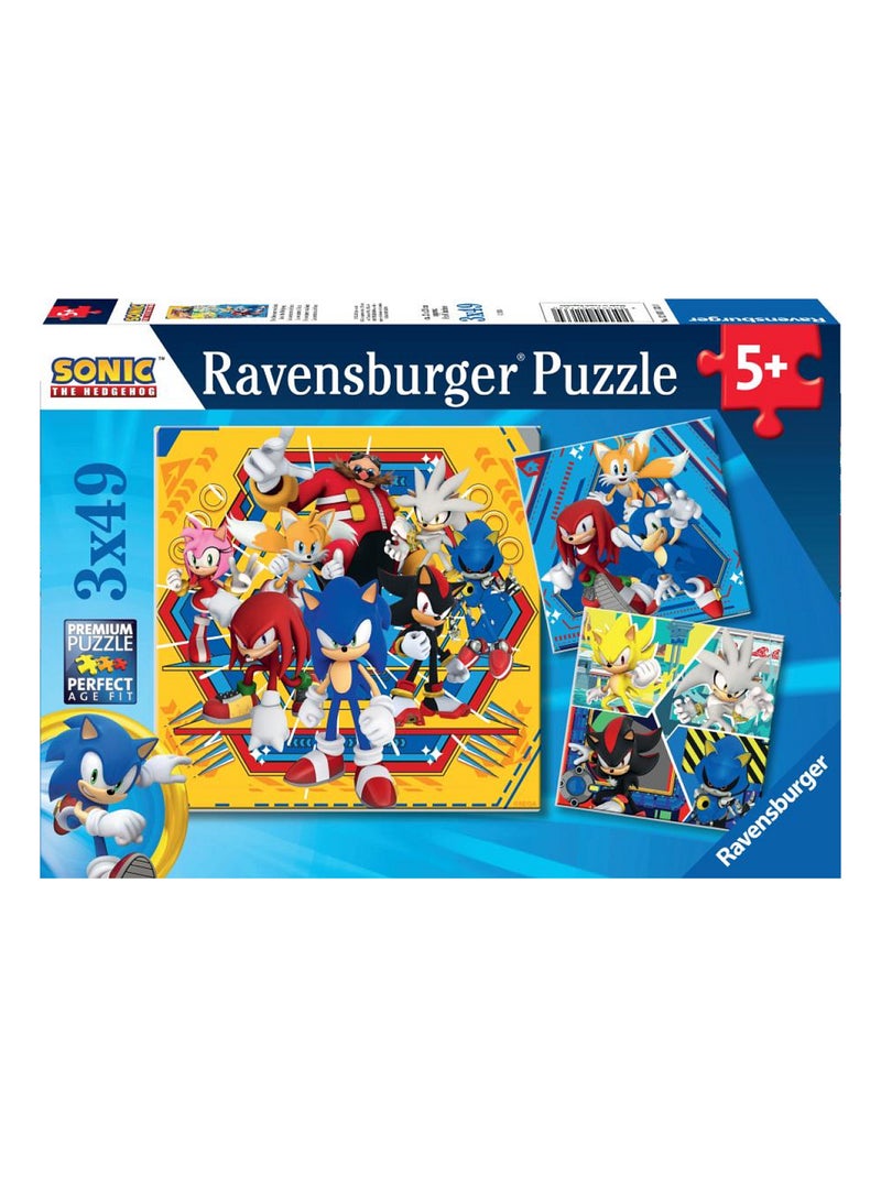 Puzzle 3x49p Les aventures de Sonic N/A - Kiabi