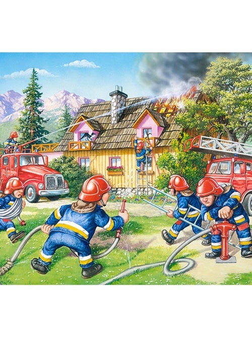 Puzzle 40 pièces maxi : Au feu les pompiers - Kiabi