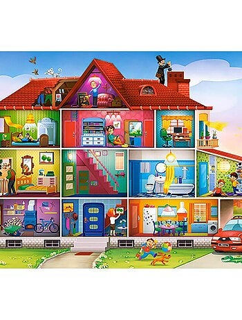 Puzzle 40 pièces maxi : La vie à la maison - XL - Kiabi