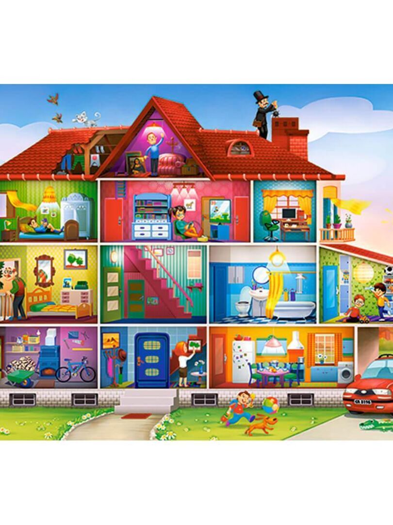 Puzzle 40 pièces maxi : La vie à la maison - XL N/A - Kiabi